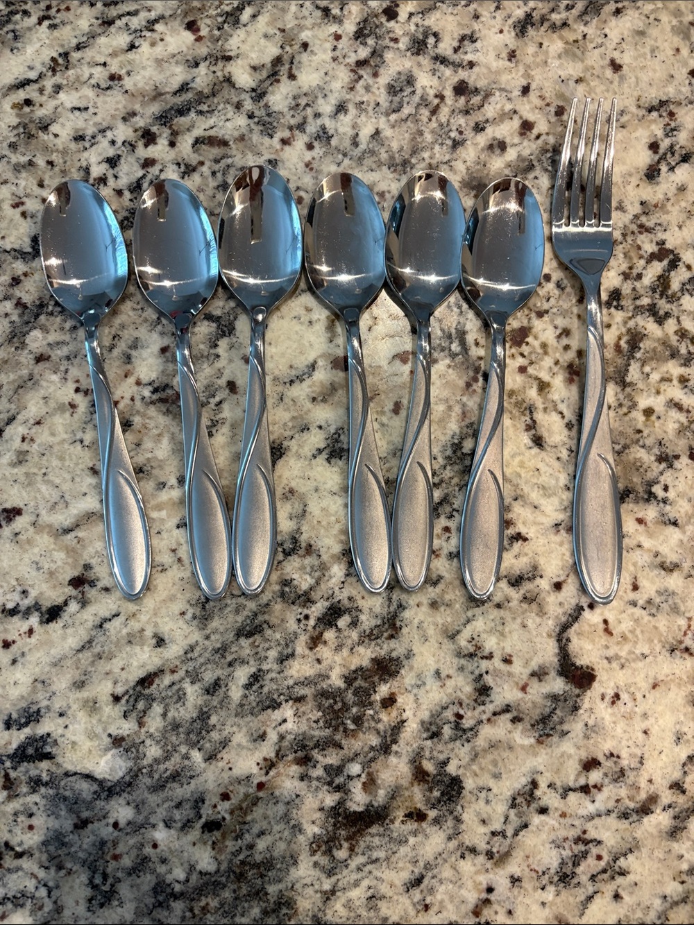 Stainless Steel Silver Dessert Spoon and Fork Set - Home Dining